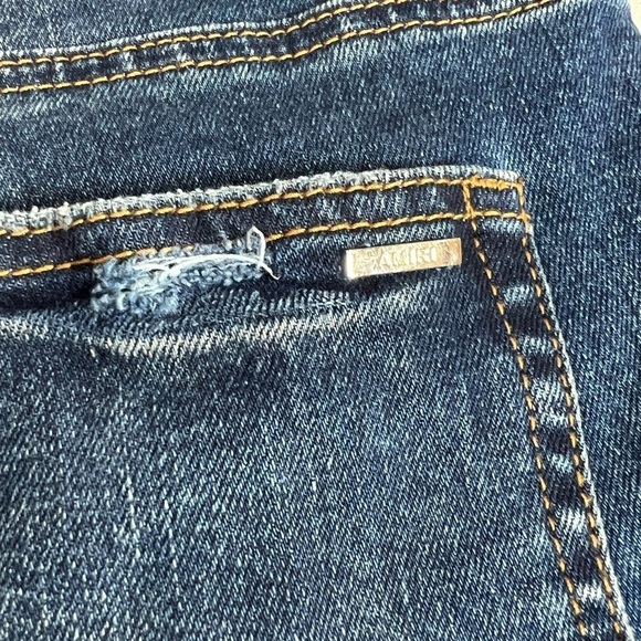 AMIRI Size 34W Dark Wash Distressed Jeans Designer Authentic Denim EUC - Picture 10 of 14